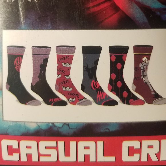 IT chapter two movie men casual crew socks new - Picture 3 of 5